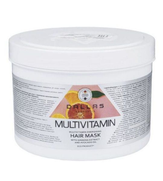 Изображение товара Даллас multivitamin маска для волос с экстратом женьшеня и авокадо 500 мл Даллас multivitamin маска для волос с экстратом женьшеня и авокадо 500 мл фотография