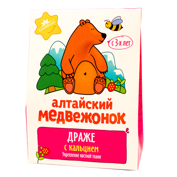 Изображение товара Алтайский медвежонок драже с кальцием 75 г Алтайский медвежонок драже с кальцием 75 г фотография