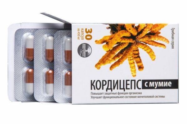 Изображение товара Кордицепс с мумиё Алфит 30 капсул Кордицепс с мумиё Алфит 30 капсул фотография