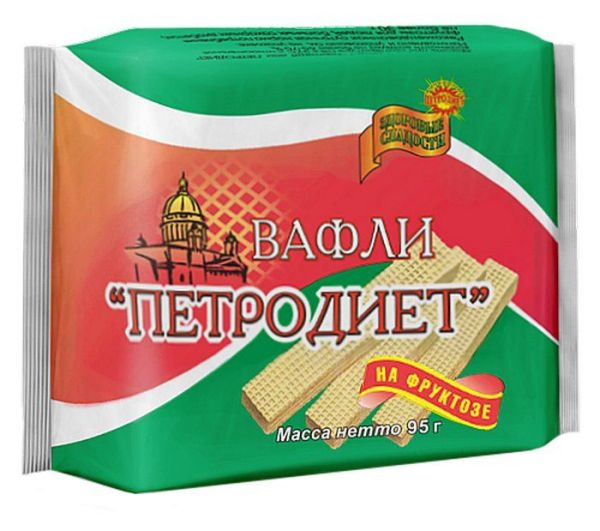 Изображение товара Вафли невские пт какао-шоколадные на фруктозе 95г Вафли невские пт какао-шоколадные на фруктозе 95г фотография