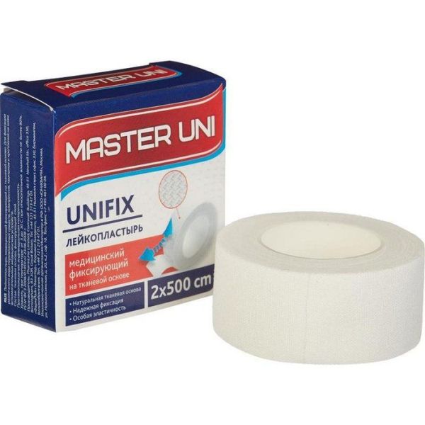 Изображение товара Лейкопластырь Master Uni Unifix 2*500 тканевая основа Лейкопластырь Master Uni Unifix 2*500 тканевая основа фотография
