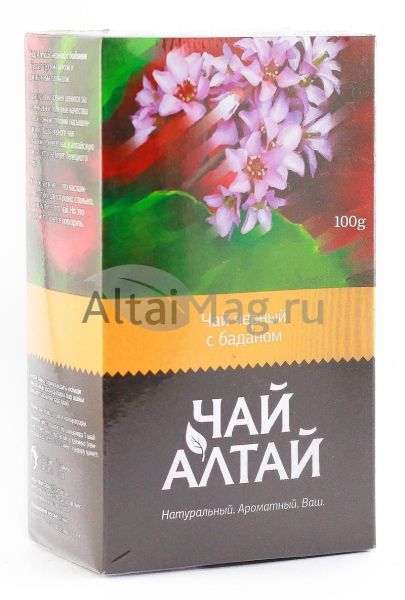 Алтай чай черный (с баданом) 100г фотография